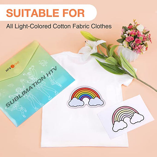 2023 New 12X10FT Sublimation HTV Vinyl for Light-Colored Shirts Clear Dye  Sub Heat Transfer Vinyl for Sublimation Cotton Fabric