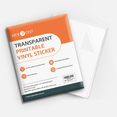 25 Sheets Translucent Clear Printable Vinyl Sticker Paper A4 Size