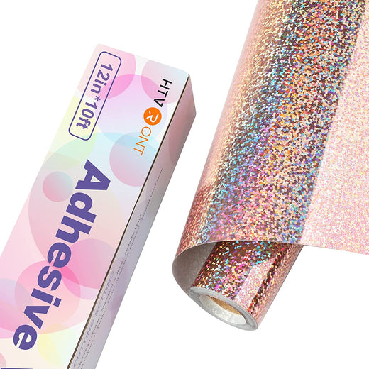 HIBRO Vinyl Sheets Holographic Self Adhesive Vinyl Roll For Cricut,  Decal,DIY Stickers Heat Thermal 