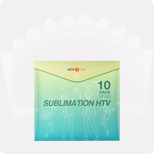 HTVRONT Clear HTV Vinyl for Sublimation - 12 X 5FT Upgraded Matte  Sublimation Vinyl - Wash Durable Clear Dye Sub HTV for Light-Colored Cotton  Fabric