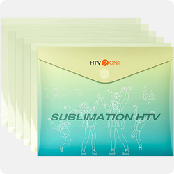 Clear Sublimation HTV for Light Fabric - 12" x 10"  5 Pack